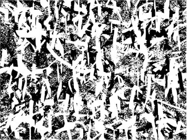 Çizik ve çiziklerle dolu siyah beyaz bir arka plan. Soyut vektör illüstrasyonu.