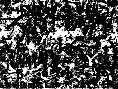 Çizik ve çiziklerle dolu siyah beyaz bir arka plan. Soyut vektör illüstrasyonu.