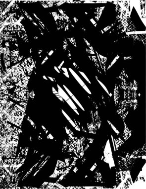 Çizik ve çiziklerle dolu siyah beyaz bir arka plan. Soyut vektör illüstrasyonu.