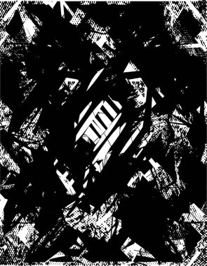 Çizik ve çiziklerle dolu siyah beyaz bir arka plan. Soyut vektör illüstrasyonu.