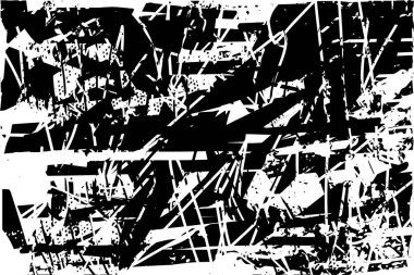 Çizik ve çiziklerle dolu siyah beyaz bir arka plan. Soyut vektör illüstrasyonu.