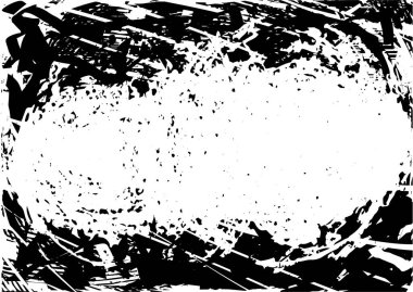 Çizik ve çiziklerle dolu siyah beyaz bir arka plan. Soyut vektör illüstrasyonu.