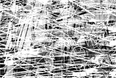 Çizik ve çiziklerle dolu siyah beyaz bir arka plan. Soyut vektör illüstrasyonu.