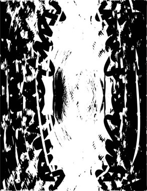 Çizik ve çiziklerle dolu siyah beyaz bir arka plan. Soyut vektör illüstrasyonu.