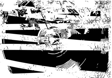 Çizik ve çiziklerle dolu siyah beyaz bir arka plan. Soyut vektör illüstrasyonu.