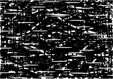 Çizik ve çiziklerle dolu siyah beyaz bir arka plan. Soyut vektör illüstrasyonu.