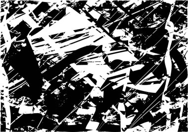 Çizik ve çiziklerle dolu siyah beyaz bir arka plan. Soyut vektör illüstrasyonu.