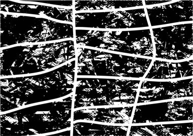 Çizik ve çiziklerle dolu siyah beyaz bir arka plan. Soyut vektör illüstrasyonu.