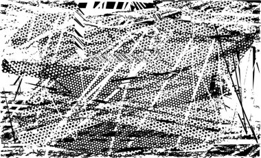 Çizik ve çiziklerle dolu siyah beyaz bir arka plan. Soyut vektör illüstrasyonu.