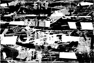 Çizik ve çiziklerle dolu siyah beyaz bir arka plan. Soyut vektör illüstrasyonu.