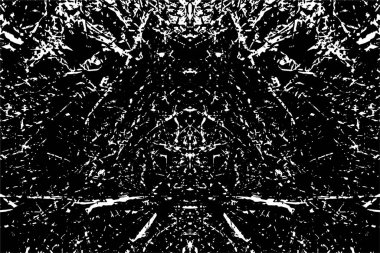 Çizik ve çiziklerle dolu siyah beyaz bir arka plan. Soyut vektör illüstrasyonu.