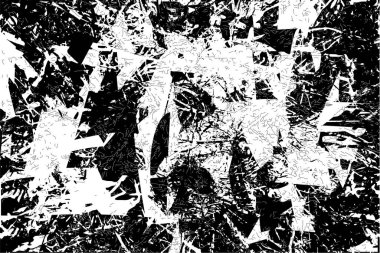 Çizik ve çiziklerle dolu siyah beyaz bir arka plan. Soyut vektör illüstrasyonu.