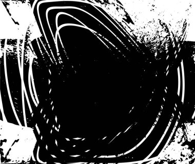 Çizik ve çiziklerle dolu siyah beyaz bir arka plan. Soyut vektör illüstrasyonu.