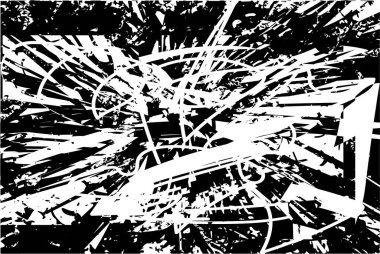 Çizik ve çiziklerle dolu siyah beyaz bir arka plan. Soyut vektör illüstrasyonu.