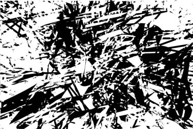 Çizik ve çiziklerle dolu siyah beyaz bir arka plan. Soyut vektör illüstrasyonu.