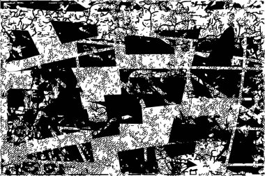 Çizik ve çiziklerle dolu siyah beyaz bir arka plan. Soyut vektör illüstrasyonu.