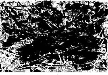 Çizik ve çiziklerle dolu siyah beyaz bir arka plan. Soyut vektör illüstrasyonu.