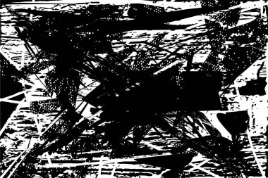 Çizik ve çiziklerle dolu siyah beyaz bir arka plan. Soyut vektör illüstrasyonu.