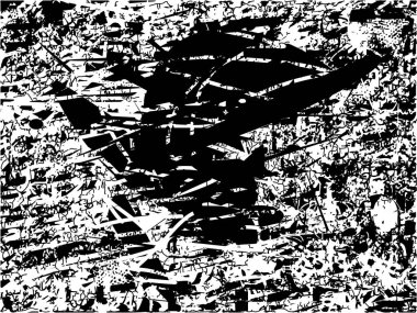 Çizik ve çiziklerle dolu siyah beyaz bir arka plan. Soyut vektör illüstrasyonu.