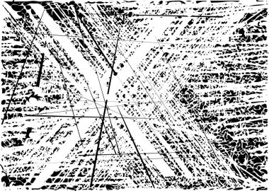 Çizik ve çiziklerle dolu siyah beyaz bir arka plan. Soyut vektör illüstrasyonu.