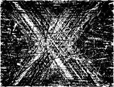 Çizik ve çiziklerle dolu siyah beyaz bir arka plan. Soyut vektör illüstrasyonu.