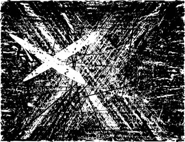 Çizik ve çiziklerle dolu siyah beyaz bir arka plan. Soyut vektör illüstrasyonu.