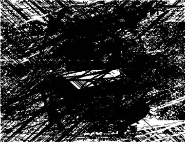 Çizik ve çiziklerle dolu siyah beyaz bir arka plan. Soyut vektör illüstrasyonu.