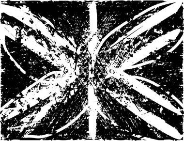 Çizik ve çiziklerle dolu siyah beyaz bir arka plan. Soyut vektör illüstrasyonu.