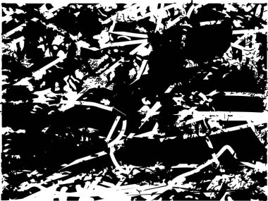 Çizik ve çiziklerle dolu siyah beyaz bir arka plan. Soyut vektör illüstrasyonu.