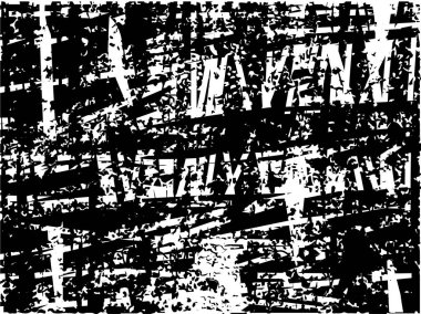 Çizik ve çiziklerle dolu siyah beyaz bir arka plan. Soyut vektör illüstrasyonu.