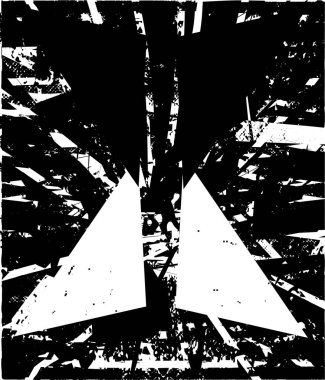 Çizik ve çiziklerle dolu siyah beyaz bir arka plan. Soyut vektör illüstrasyonu.