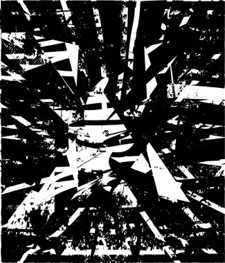 Çizik ve çiziklerle dolu siyah beyaz bir arka plan. Soyut vektör illüstrasyonu.