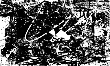 Çizik ve çiziklerle dolu siyah beyaz bir arka plan. Soyut vektör illüstrasyonu.