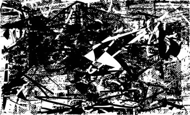 Çizik ve çiziklerle dolu siyah beyaz bir arka plan. Soyut vektör illüstrasyonu.