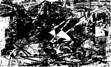 Çizik ve çiziklerle dolu siyah beyaz bir arka plan. Soyut vektör illüstrasyonu.