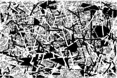 Çizik ve çiziklerle dolu siyah beyaz bir arka plan. Soyut vektör illüstrasyonu.