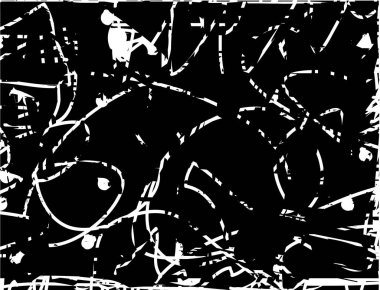 Çizik ve çiziklerle dolu siyah beyaz bir arka plan. Soyut vektör illüstrasyonu.