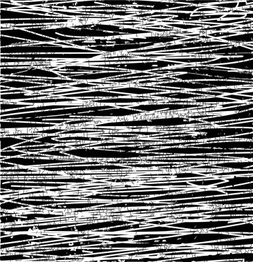 Çizik ve çiziklerle dolu siyah beyaz bir arka plan. Soyut vektör illüstrasyonu.