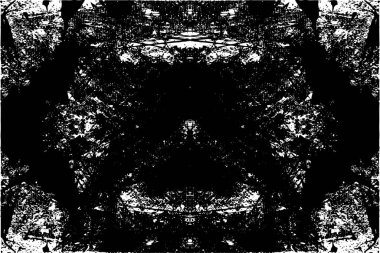 Çizik ve çiziklerle dolu siyah beyaz bir arka plan. Soyut vektör illüstrasyonu.