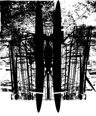 Çizik ve çiziklerle dolu siyah beyaz bir arka plan. Soyut vektör illüstrasyonu.