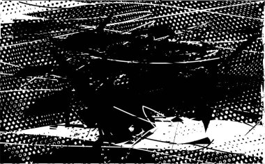 Çizik ve çiziklerle dolu siyah beyaz bir arka plan. Soyut vektör illüstrasyonu.