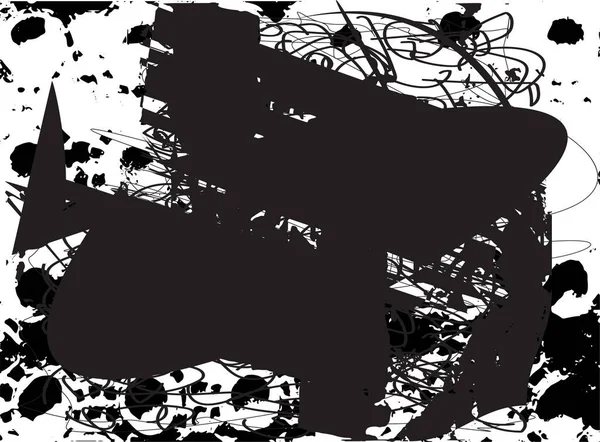 Fondo Angustiado Textura Blanco Negro Con Arañazos Líneas Ilustración Abstracta — Vector de stock