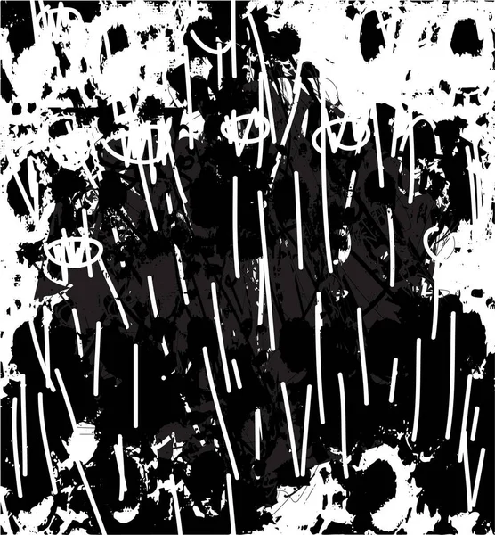 Fondo Angustiado Textura Blanco Negro Con Arañazos Líneas Ilustración Abstracta — Vector de stock