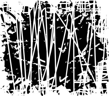 Çizik ve çiziklerle dolu siyah beyaz bir arka plan. Soyut vektör illüstrasyonu.