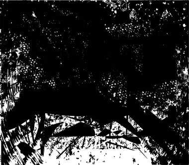 Çizik ve çiziklerle dolu siyah beyaz bir arka plan. Soyut vektör illüstrasyonu.