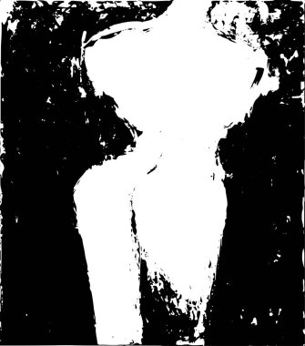 Çizik ve çiziklerle dolu siyah beyaz bir arka plan. Soyut vektör illüstrasyonu.