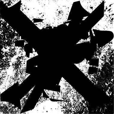 Çizik ve çiziklerle dolu siyah beyaz bir arka plan. Soyut vektör illüstrasyonu.