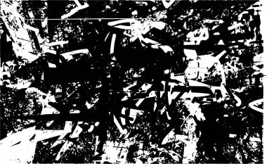 Çizik ve çiziklerle dolu siyah beyaz bir arka plan. Soyut vektör illüstrasyonu.