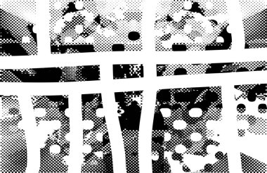 Çizik ve çiziklerle dolu siyah beyaz bir arka plan. Soyut vektör illüstrasyonu.