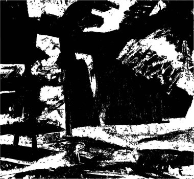 Çizik ve çiziklerle dolu siyah beyaz bir arka plan. Soyut vektör illüstrasyonu.